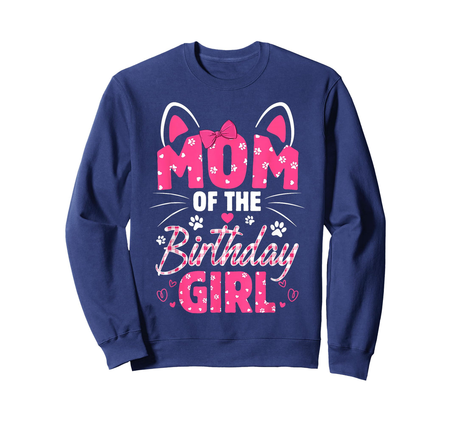 Mom Of The Birthday Girl Cat Kitty Family Matching T-Shirt