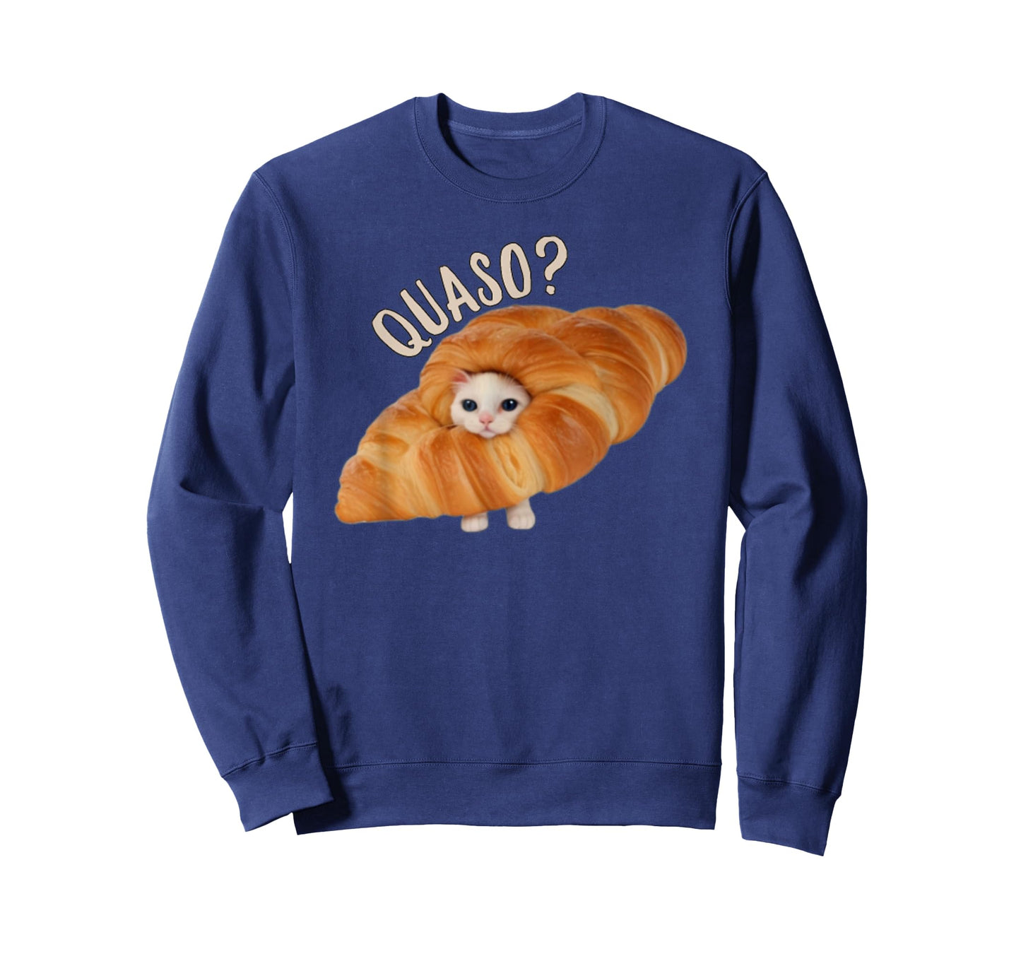 Funny Croissant Quaso Meme Cat Cake Pet Lover Men Women T-Shirt