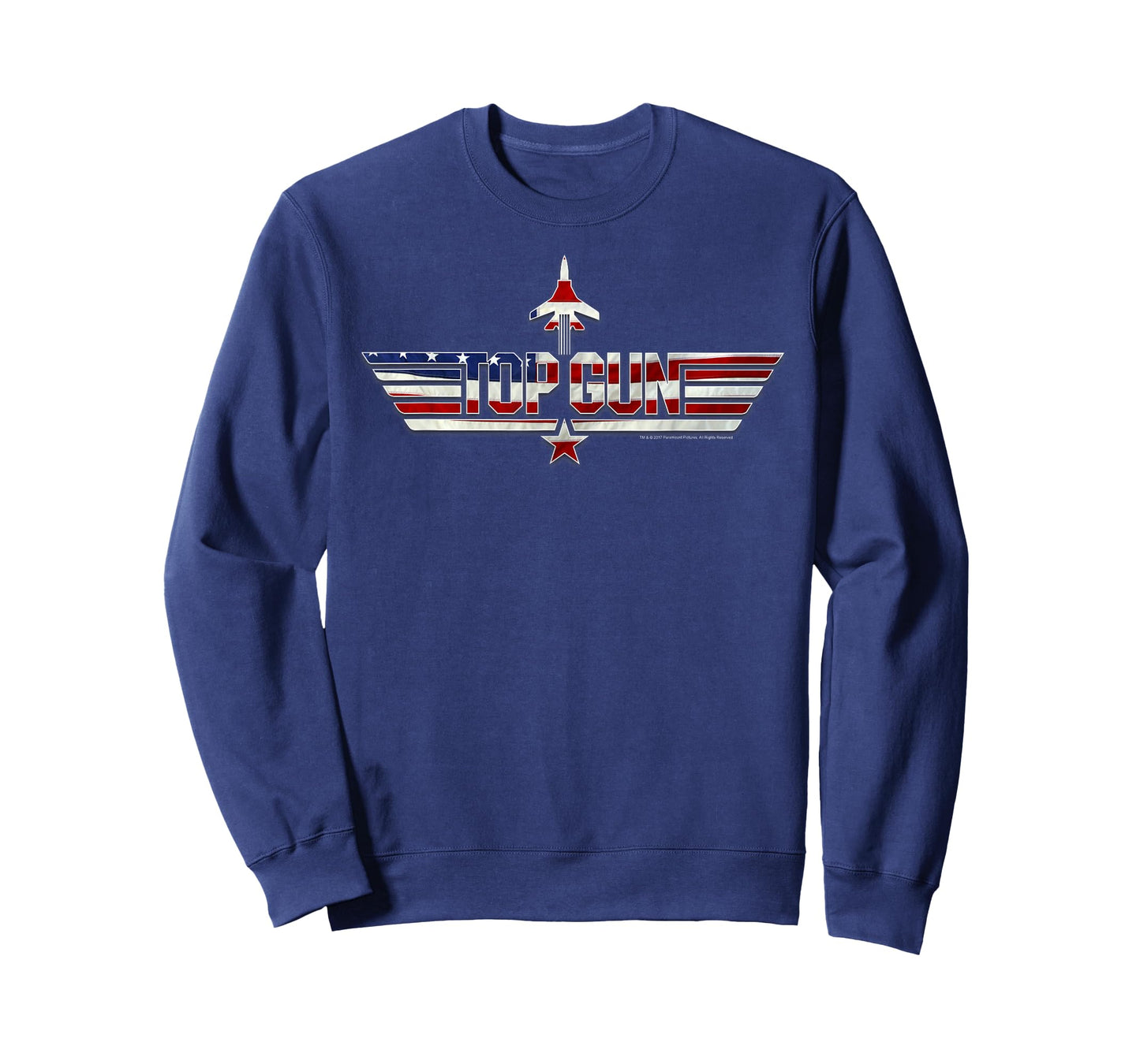 Top Gun American Flag Stars and Bars Logo Action Movie T-Shirt