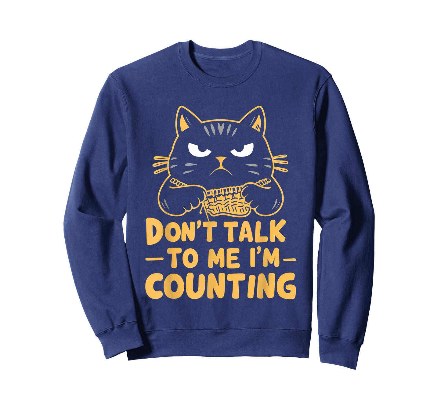 Dont Talk To Me Im Counting Cat Knitting Cat Lover Men Women T-Shirt