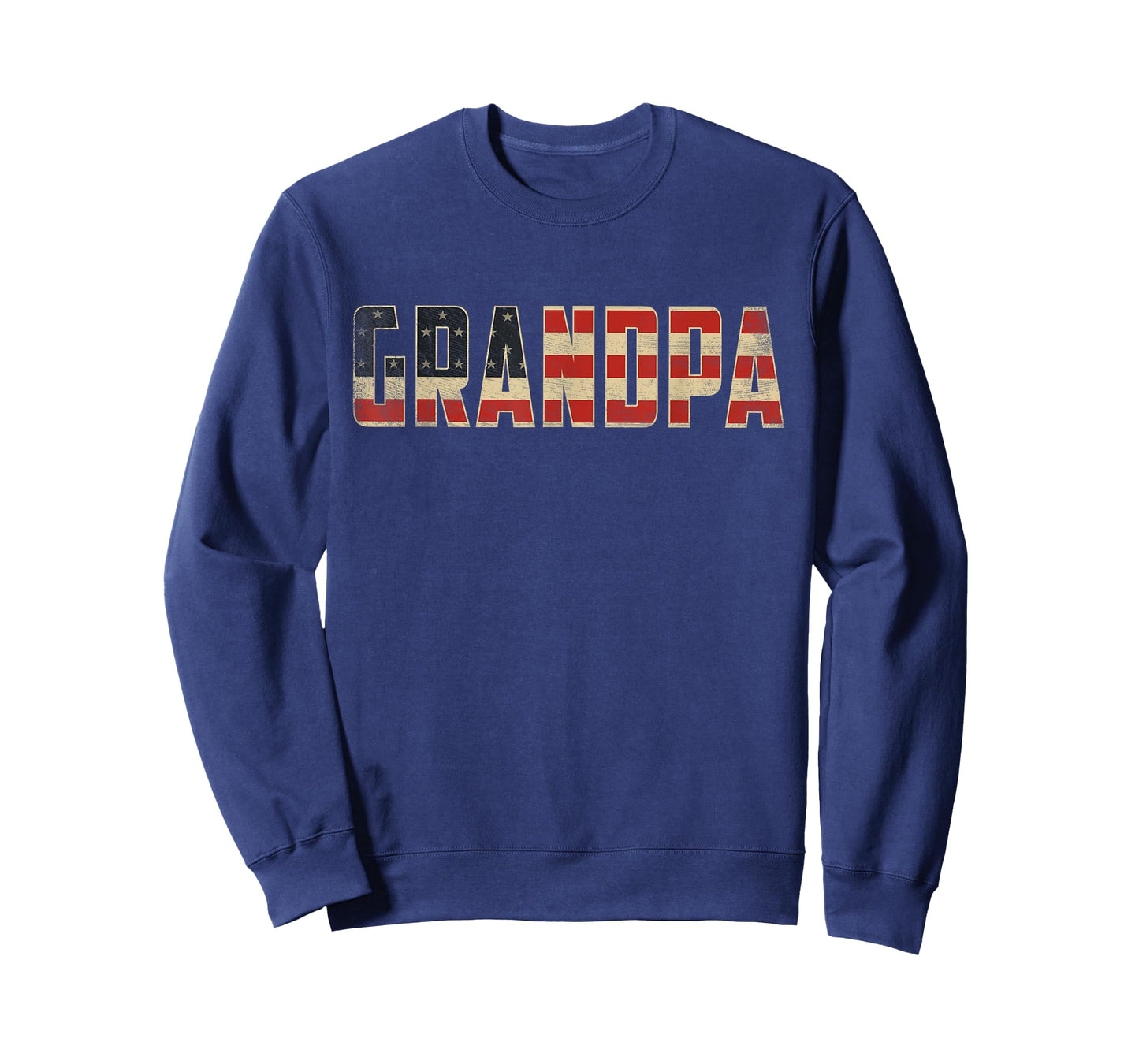 Grandpa Bold Patriotic American Flag Father’s Day Grandpa T-Shirt