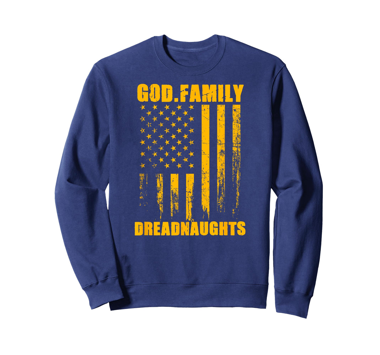 Dexter Dreadnaughts God. Family. Vintage USA Flag T-Shirt