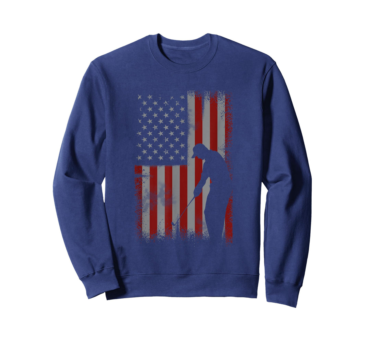 Retro American Flag Golf Gift for Golfer Men Golf Club Gift T-Shirt