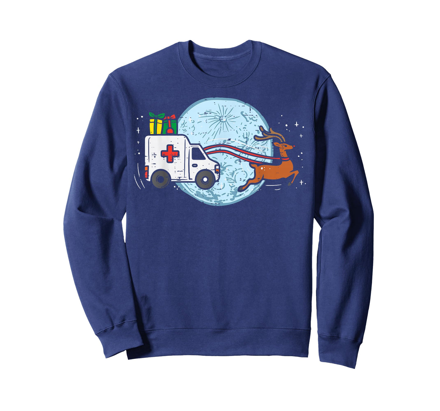 Ambulance Reindeer Nurse Christmas Winter Scrub Xmas Medical T-Shirt