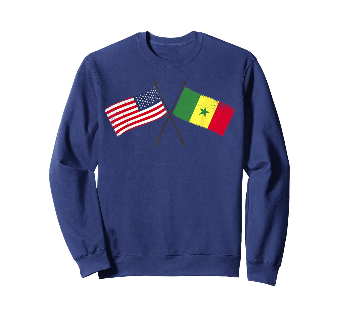USA Senegal Crossed Flags American Senegalese Friendship T-Shirt