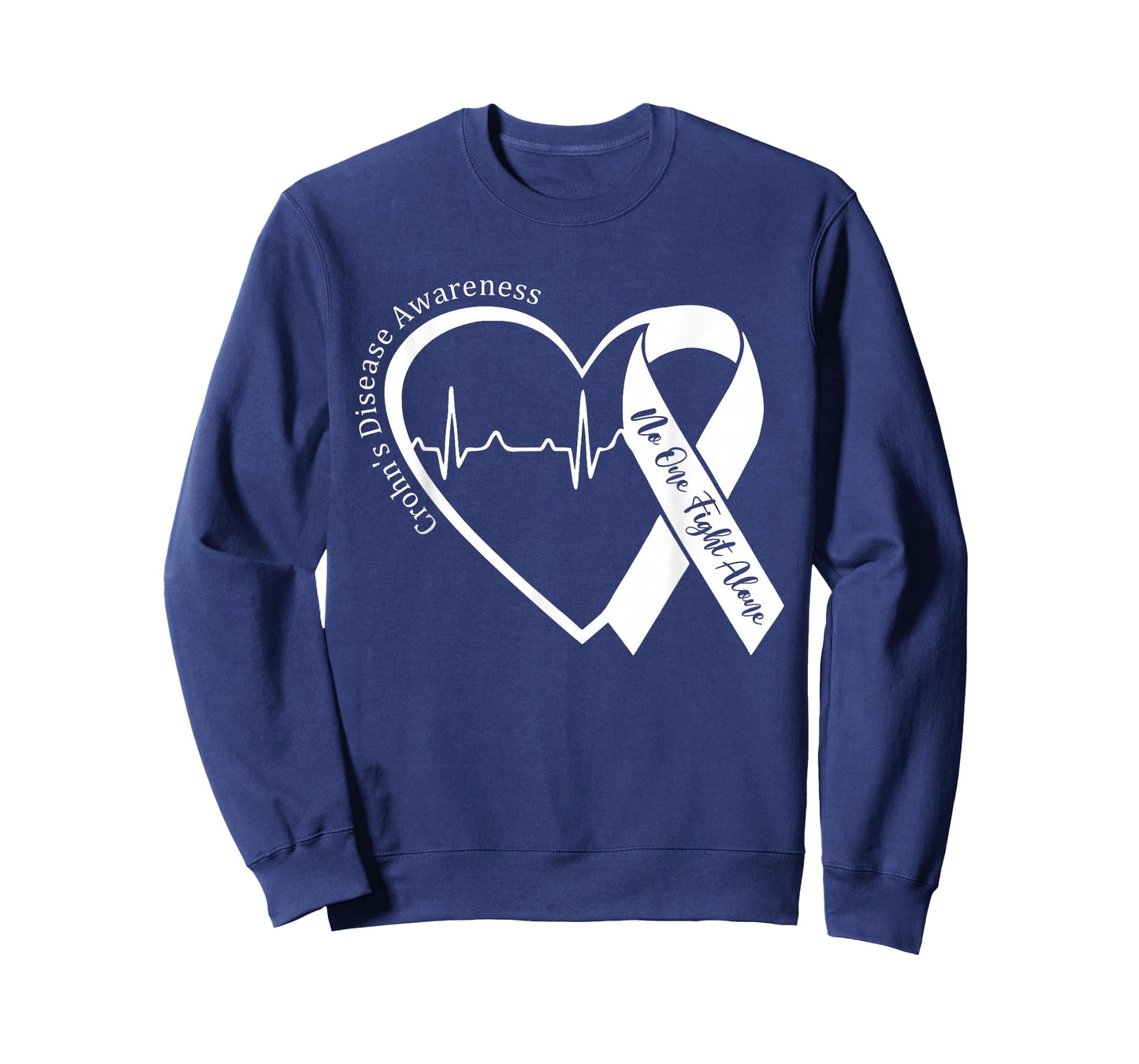 Crohns Disease Heart Support Purple Ribbon Crohn's Awareness T-Shirt