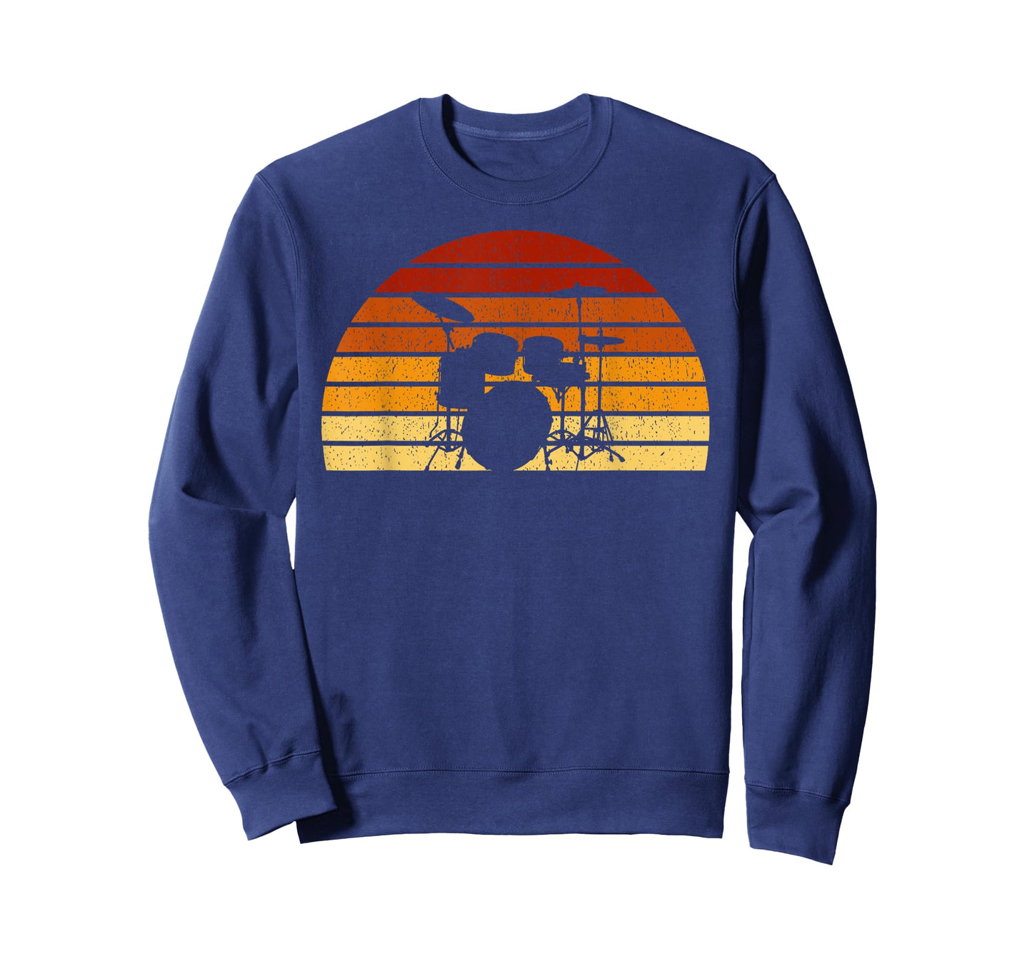 Vintage Sunset Drumming Gift For Drummers And Percussionists T-Shirt