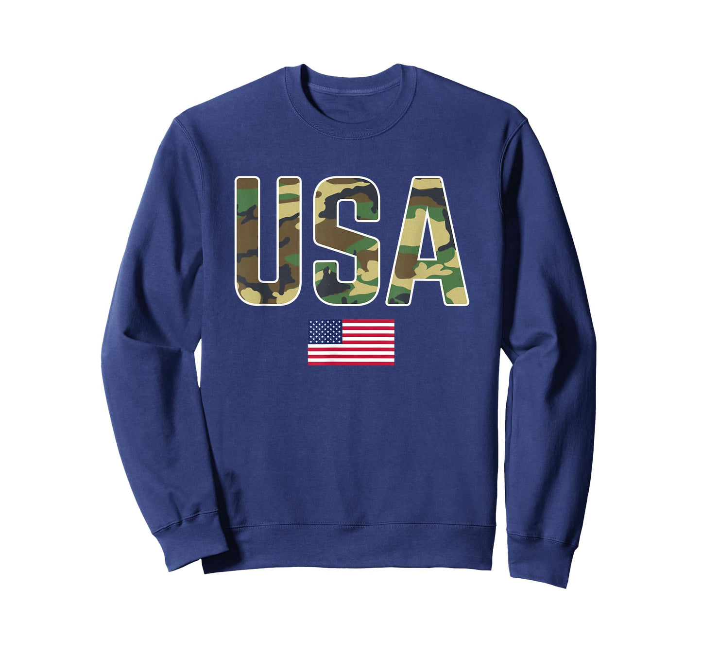 USA Camo Letters With American Flag Patriotic T-Shirt