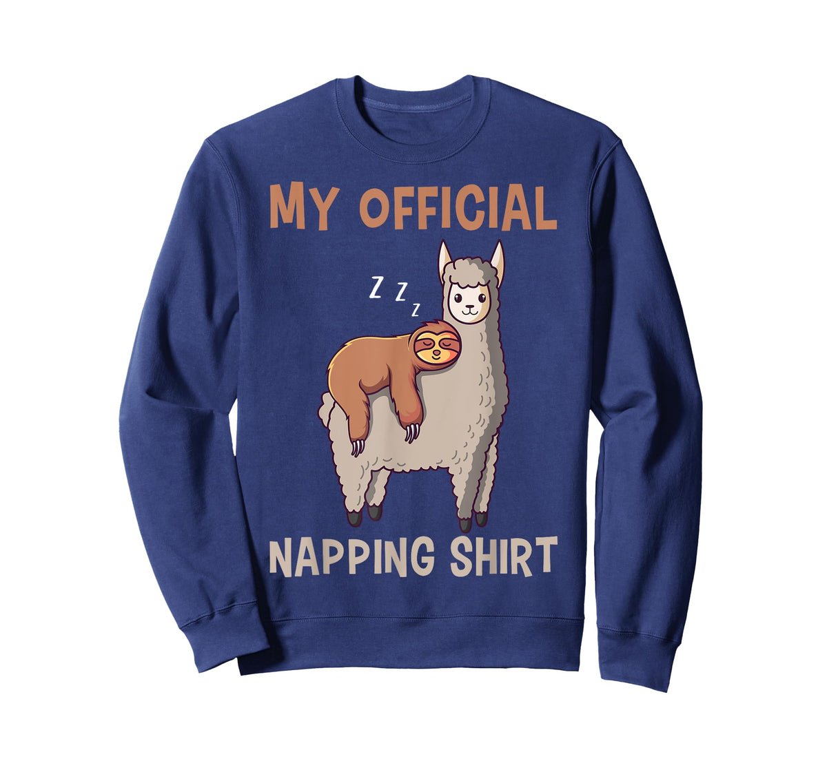 My Official Napping Shirt Sleeping Sloth Llama Alpaca T-Shirt