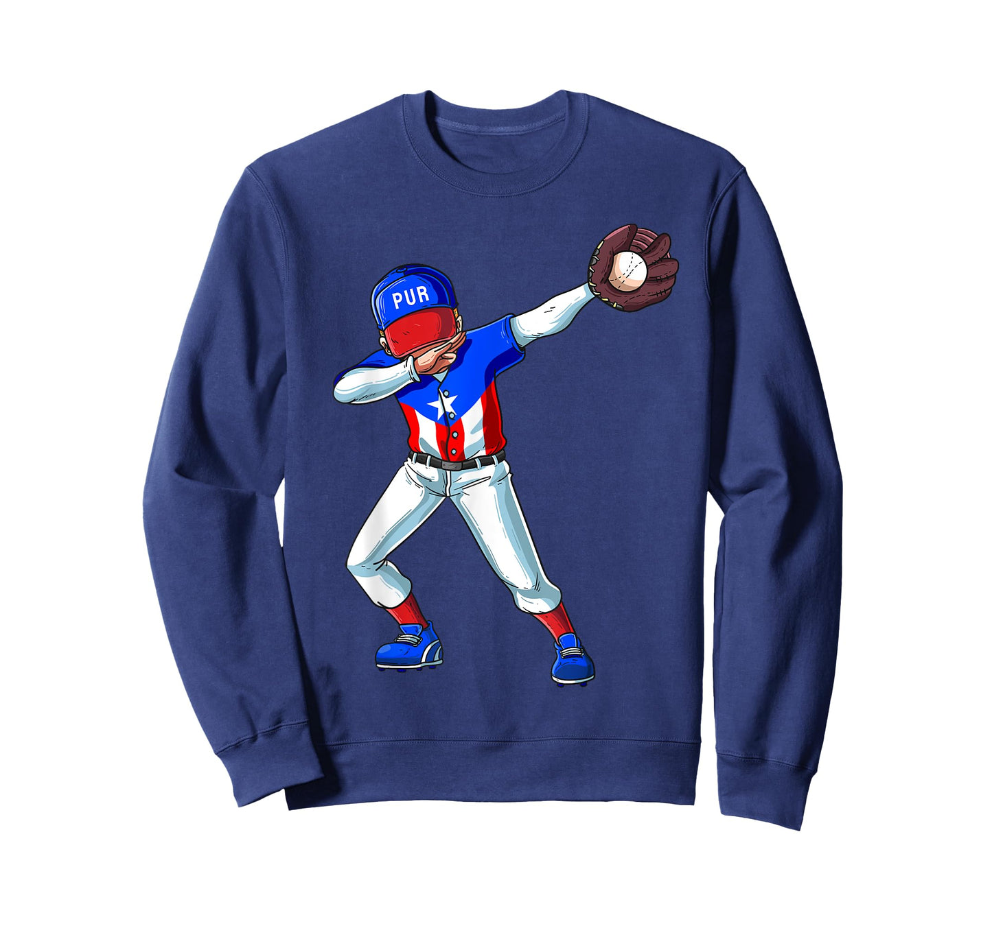 Baseball Dabbing Puerto Rico Player Catcher Pitcher Men Kids T-Shirt