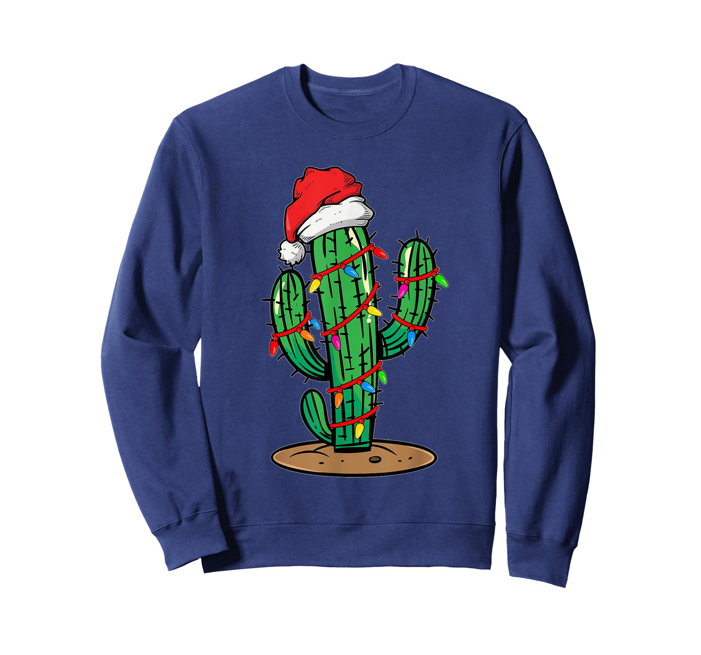 Christmas Lights Cactus Lover Funny Xmas Gift T-Shirt