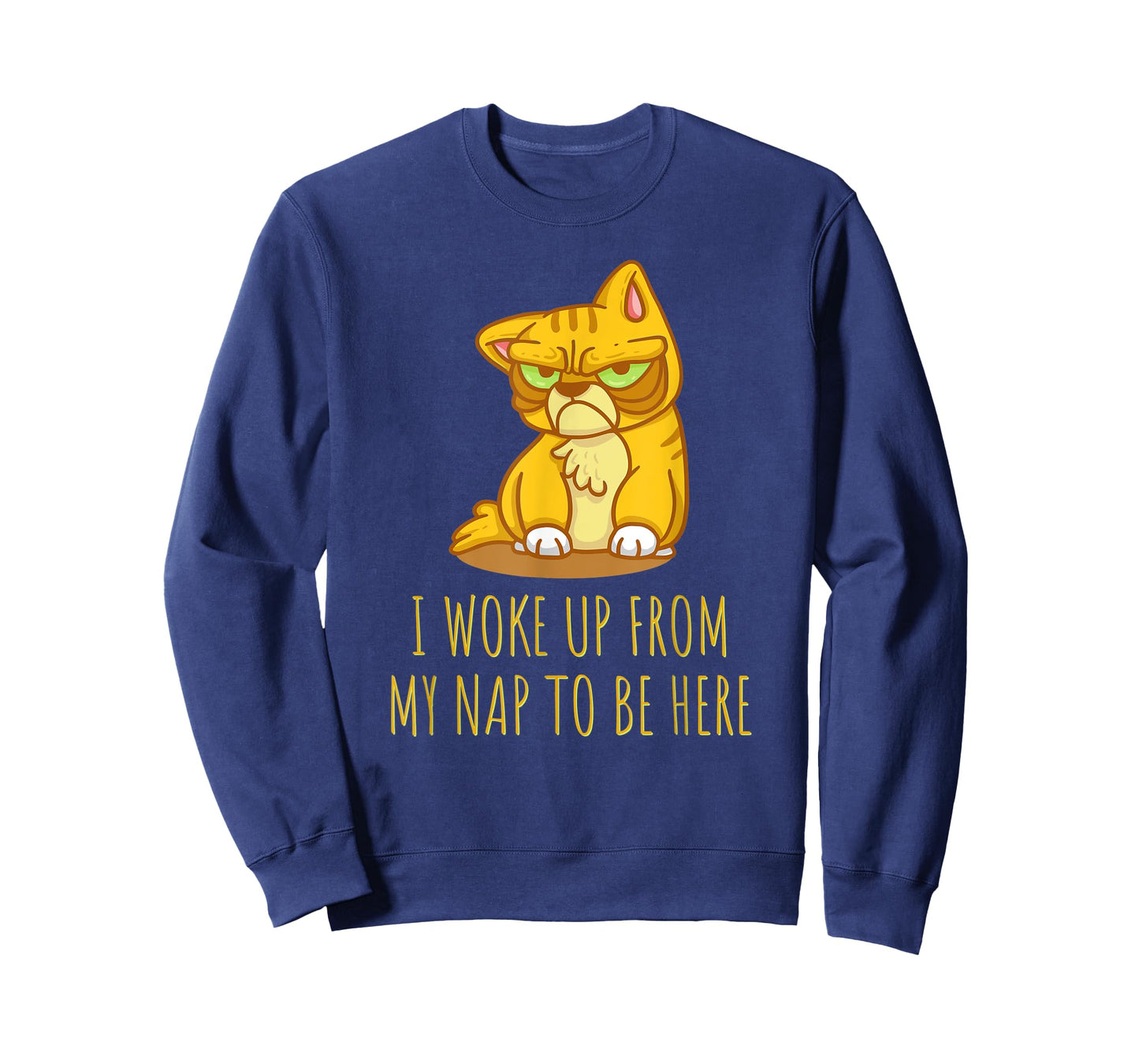 Funny cat shirt. I WOKE UP FROM MY NAP TO BE HERE T-Shirt for Men Women Kids