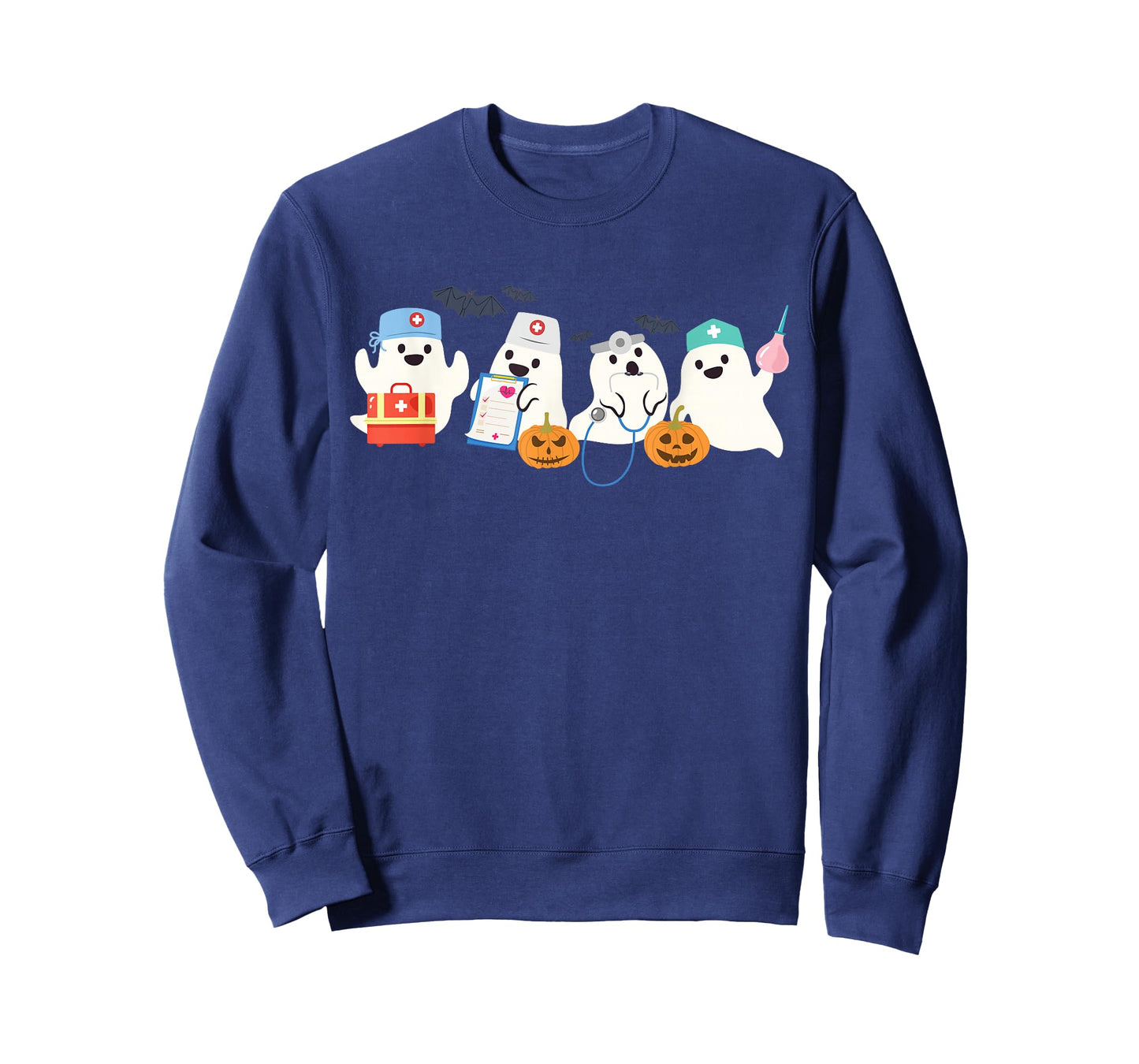 Cute Ghost Nurse Halloween Medical Boo Doctor Scary Hospital T-Shirt