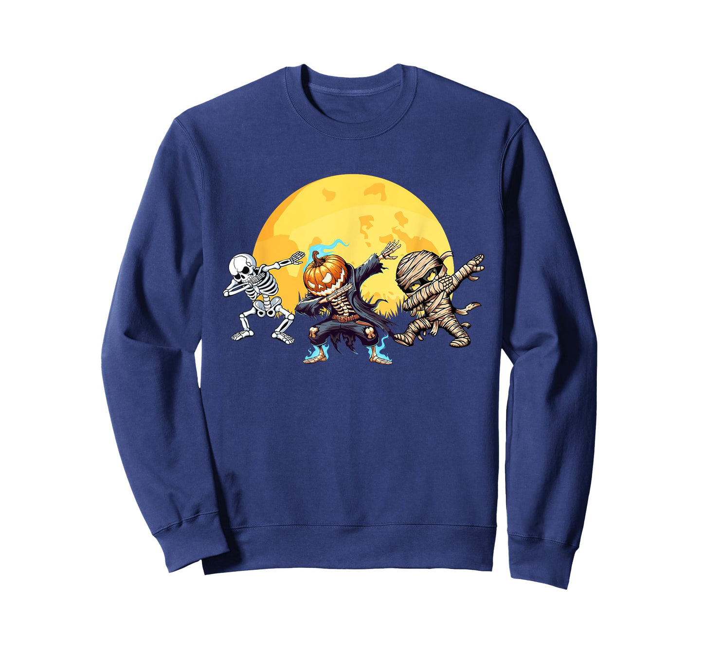 Dabbing Skeleton Mummy Spooky Squad Men Kids Boys Halloween T-Shirt