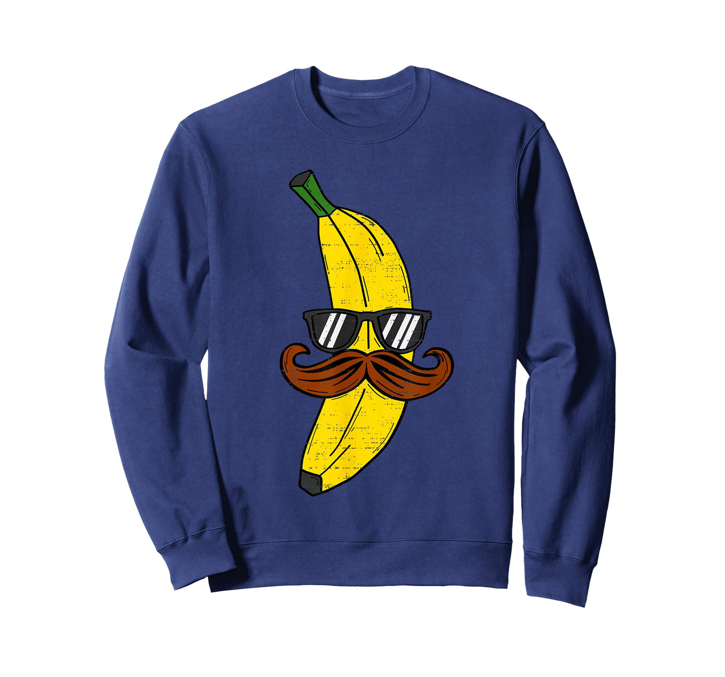 Funny Banana Mustache Sunglasses Fruit Face Kids Boys Mens T-Shirt