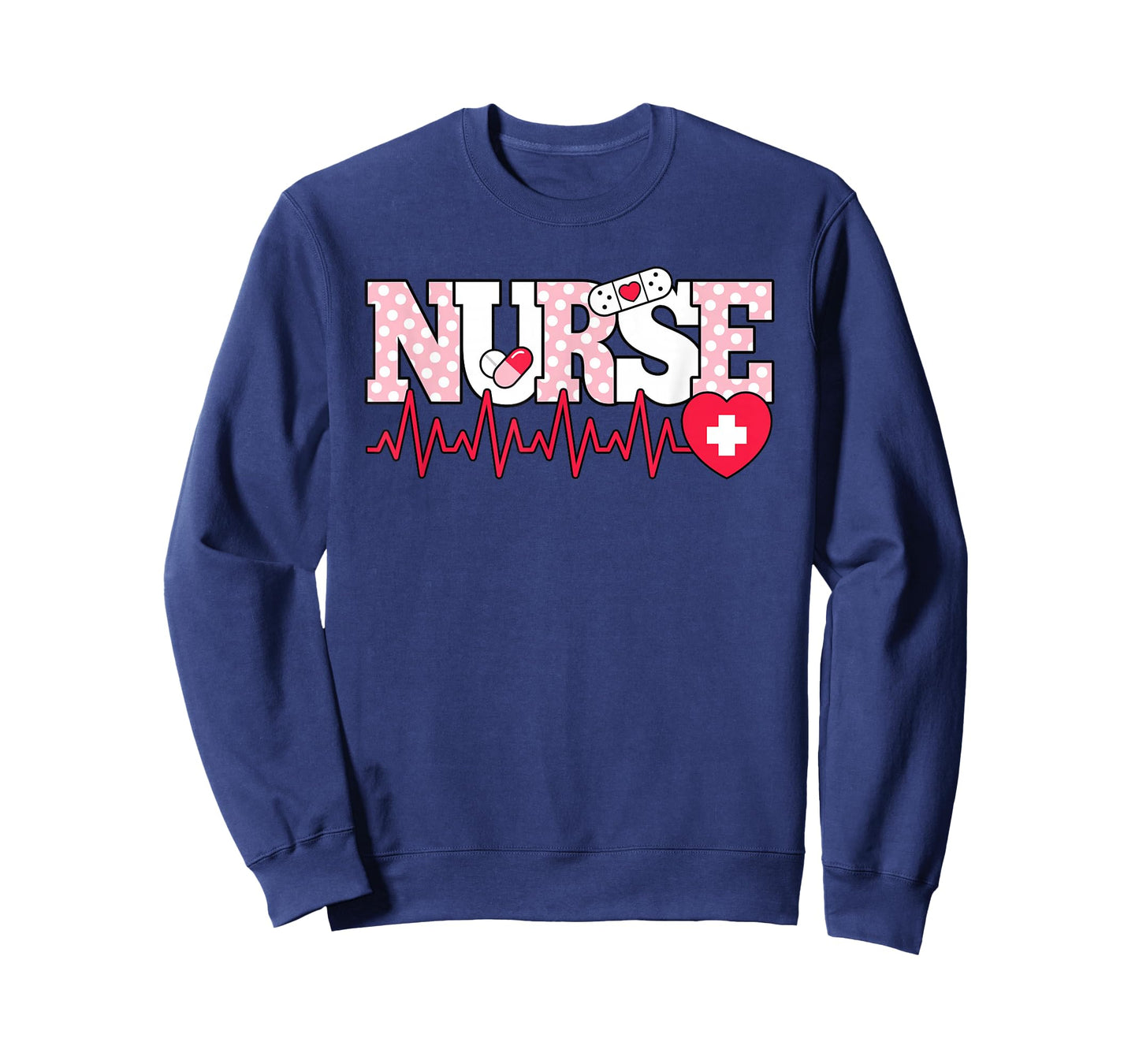 Cute Pink Nurse Heartbeat Nursing Women T-Shirt
