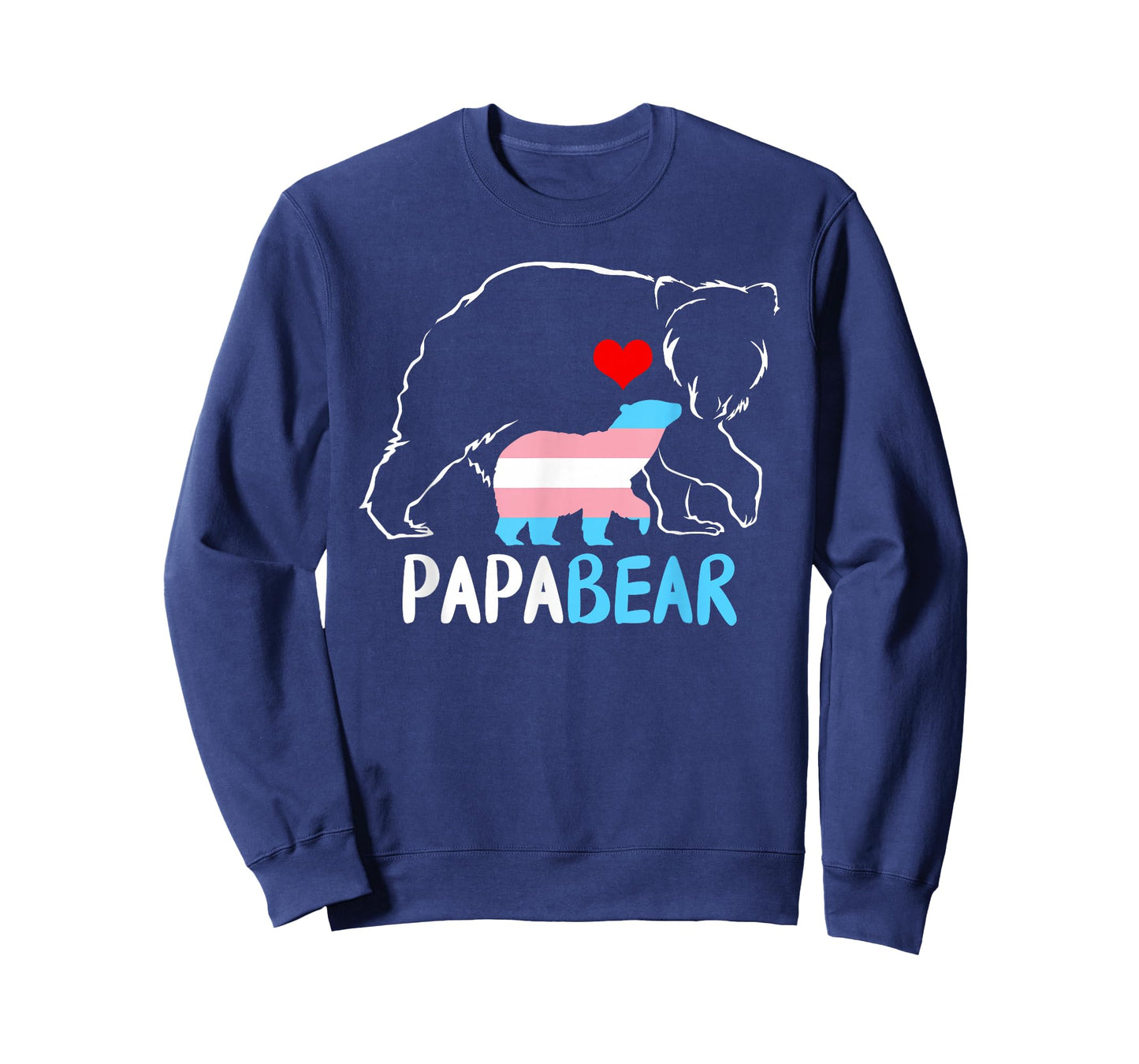 Trans Papa Bear Proud Dad Rainbow Transgender Father's Day T-Shirt