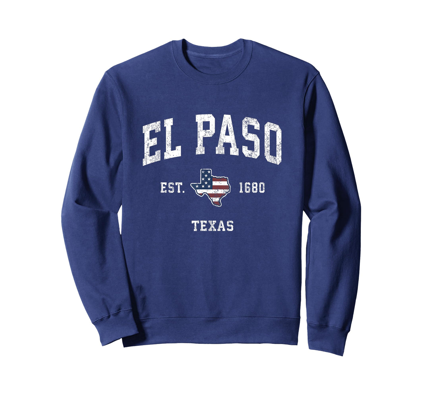 El Paso Texas TX Vintage American Flag Sports Design T-Shirt