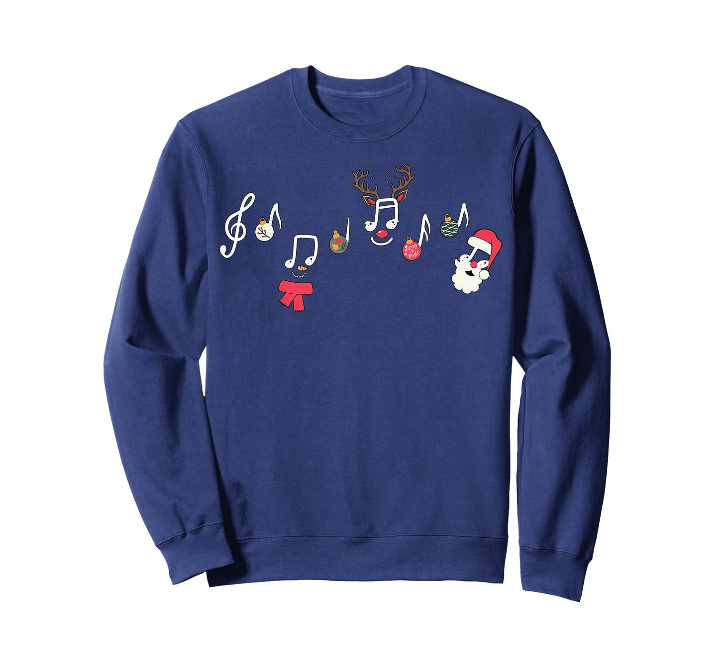 Christmas Santa Snowman Reindeer Music Notes Teacher Holiday T-Shirt