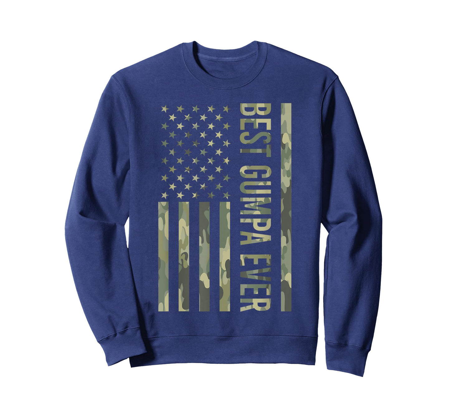 Mens Father's Day Best Gumpa Ever US American Flag Camo Gumpa T-Shirt
