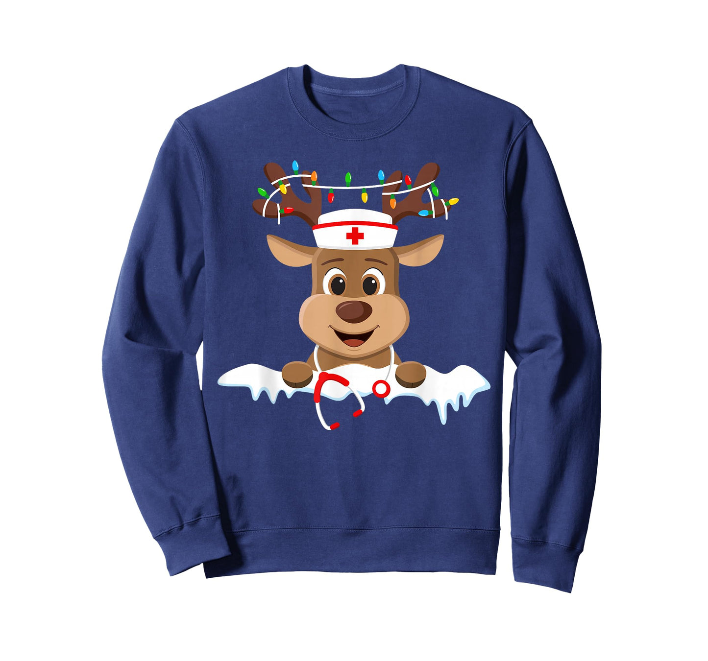 Christmas Nurse Love NICU RN ER Santa Reindeer Nurse Hat Elf T-Shirt
