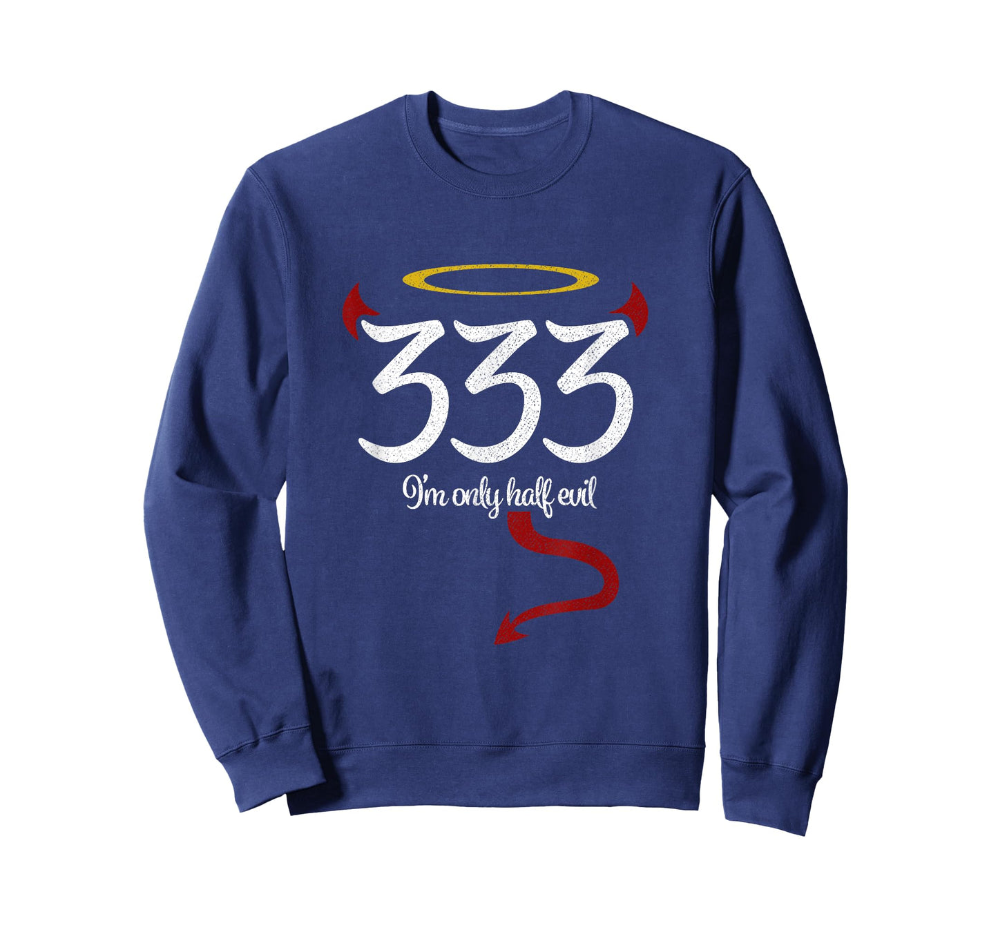 333 I'm Only Half Evil Funny Halloween T-Shirt