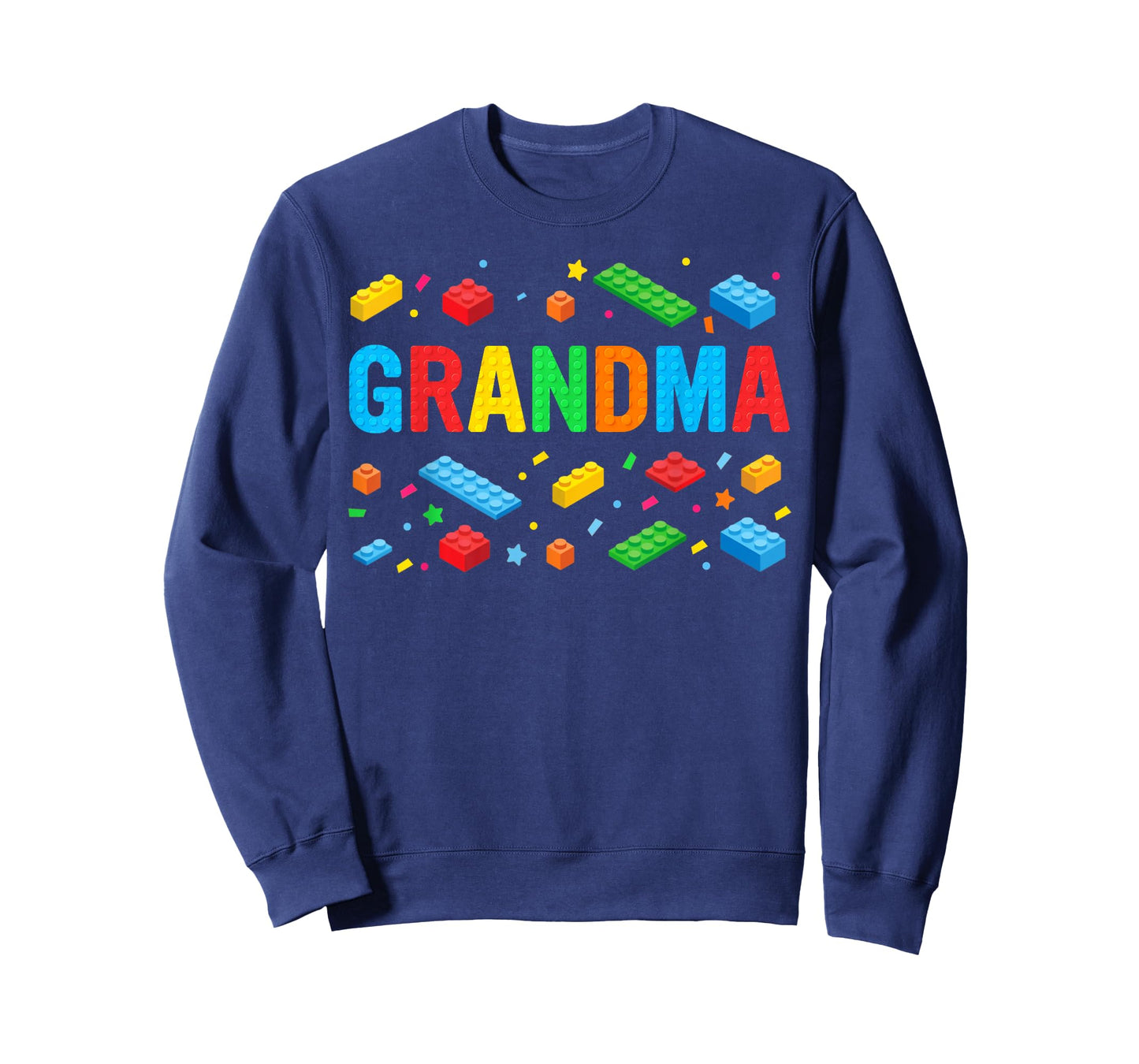 Grandma Master Builder Building Bricks Blocks Family Funny T-Shirt