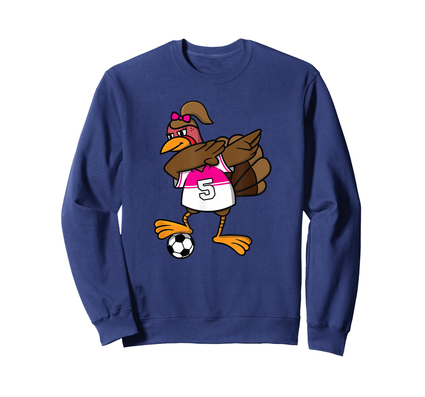 Thanksgiving Turkey Shirt for Girls Soccer Dab Dabbing Funny T-Shirt