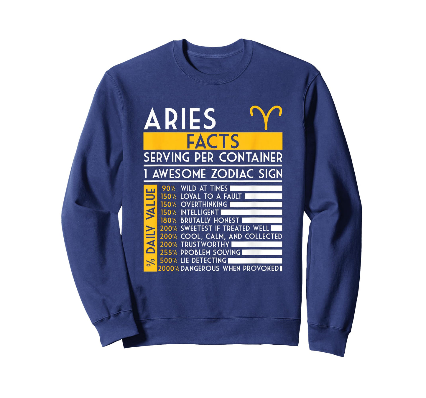 Aries Facts Zodiac Sign Horoscope Funny Astrology T-Shirt