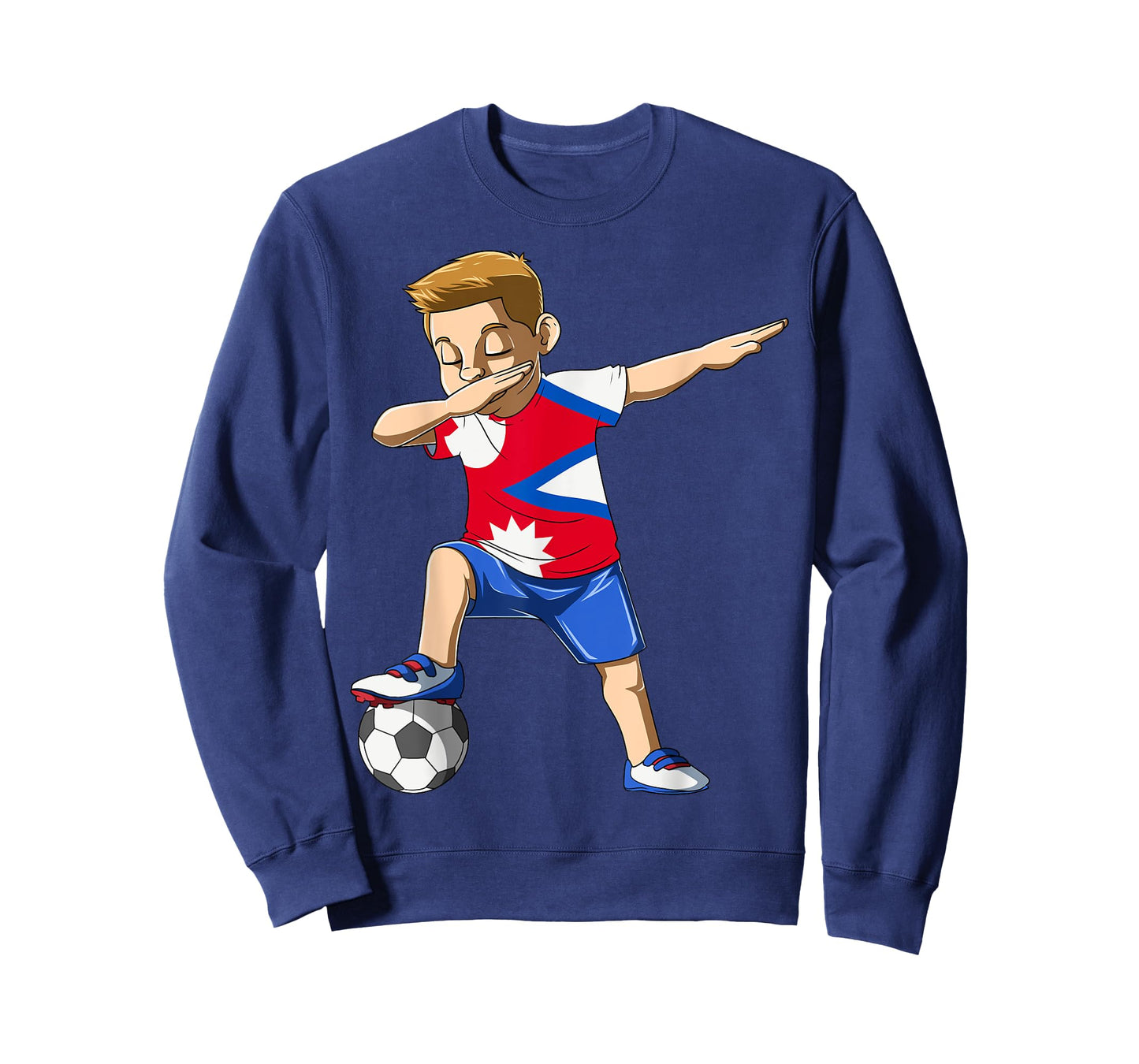 Dabbing Soccer Boy Nepal Jersey Nepalese T-Shirt