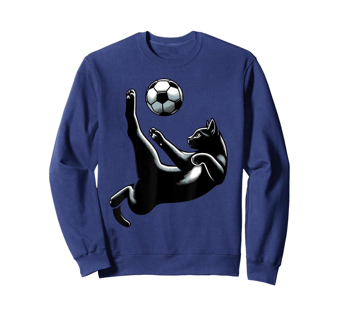Black Cat Bicycle Kick - Soccer Fans Women Men Kids T-Shirt