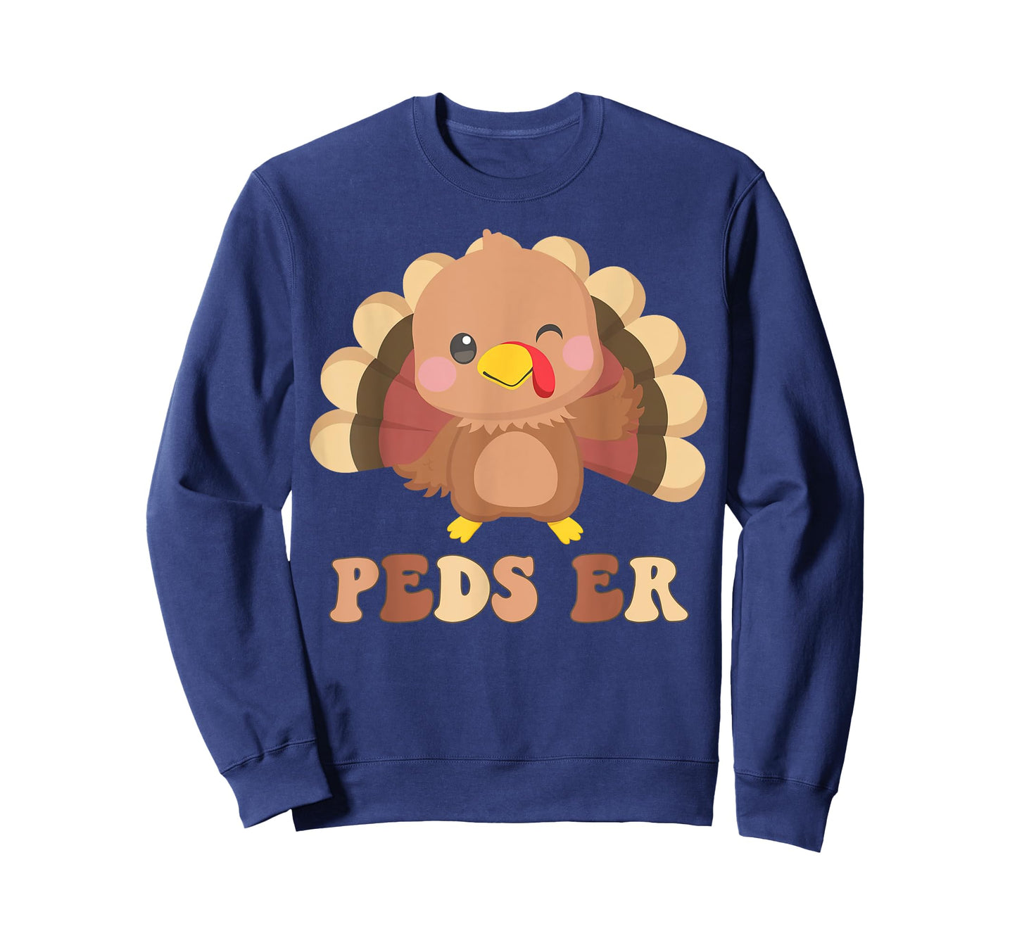 Cute Turkey PEDS ER Nurse Pediatric Thanksgiving Fall T-Shirt