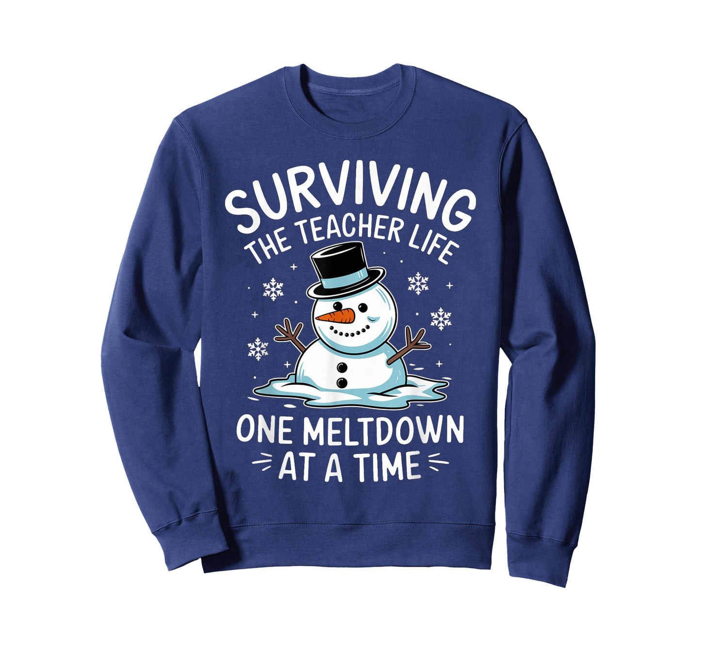 Christmas Surviving Teacher Life Meltdown Xmas Women Men T-Shirt
