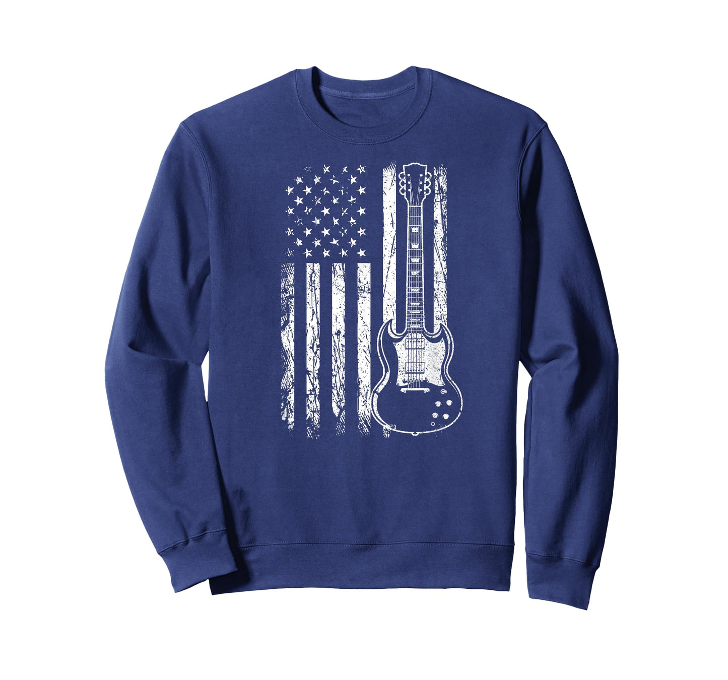 Patriotic SG Type Guitar Player American Flag Guitarist USA Women Men T-Shirt