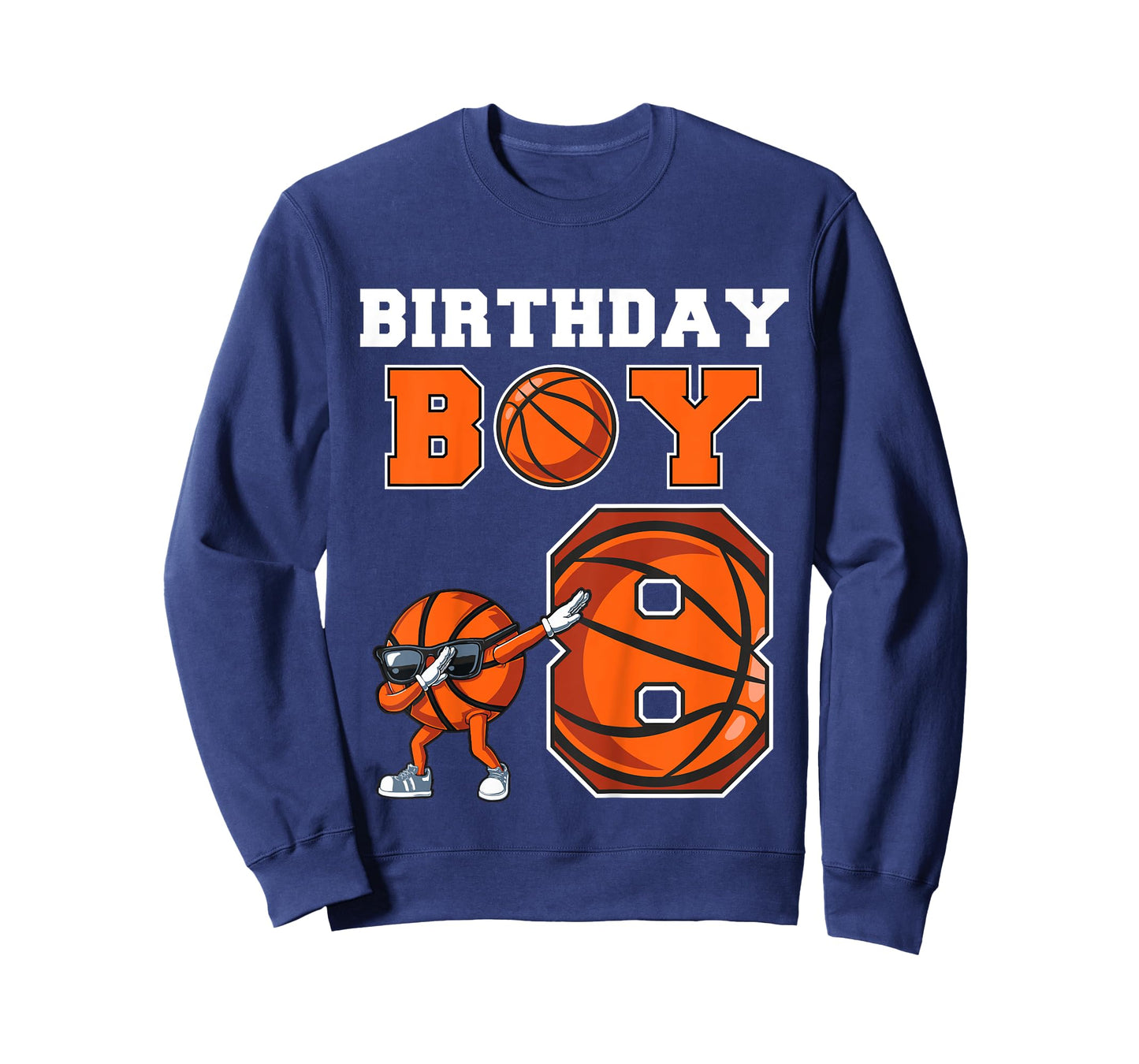 Kids 8 Year Basketball Birthday Boy 8th Birthday Party Basketball T-Shirt