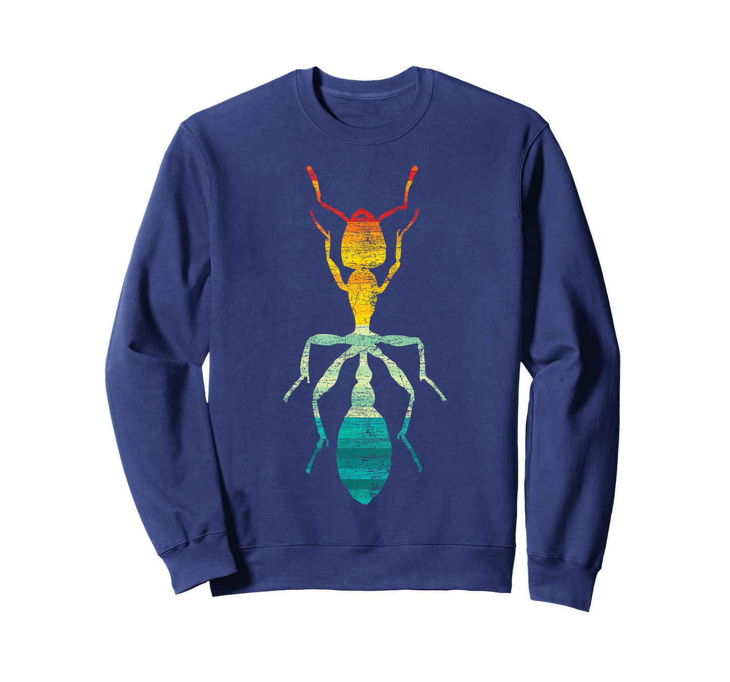 Insect Ant Design Retro Ant T-Shirt Unisex-Adults, Unisex-Kids Black Small Classic Fit Crew Neck Short Sleeve T-Shirt