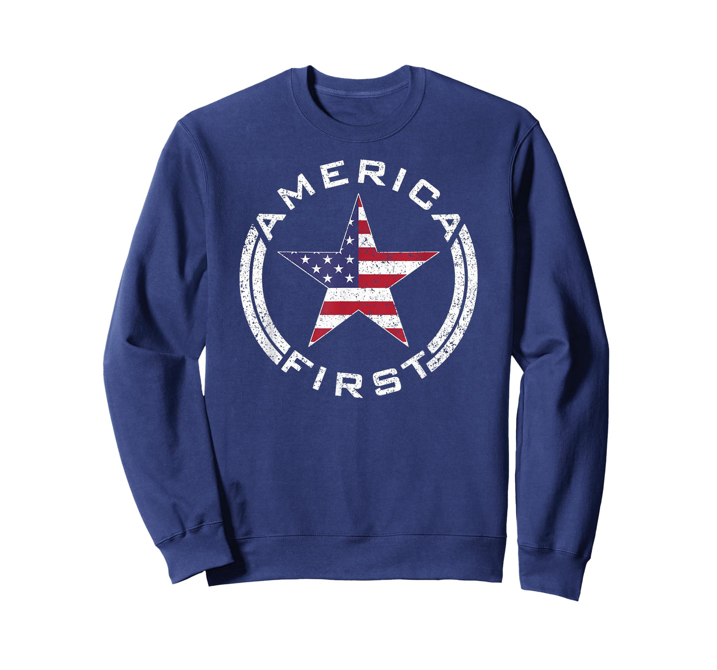America First USA Flag American Star Roundel Patriot TEE T-Shirt