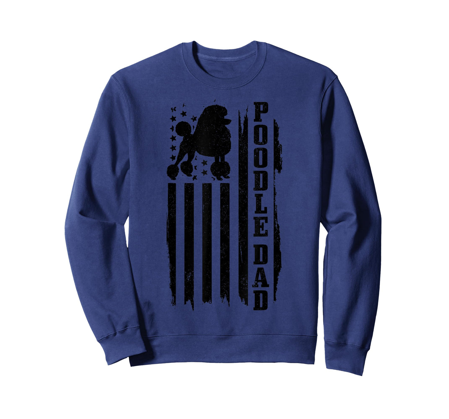 Poodle Dad Vintage American Flag Patriotic Dog T-Shirt