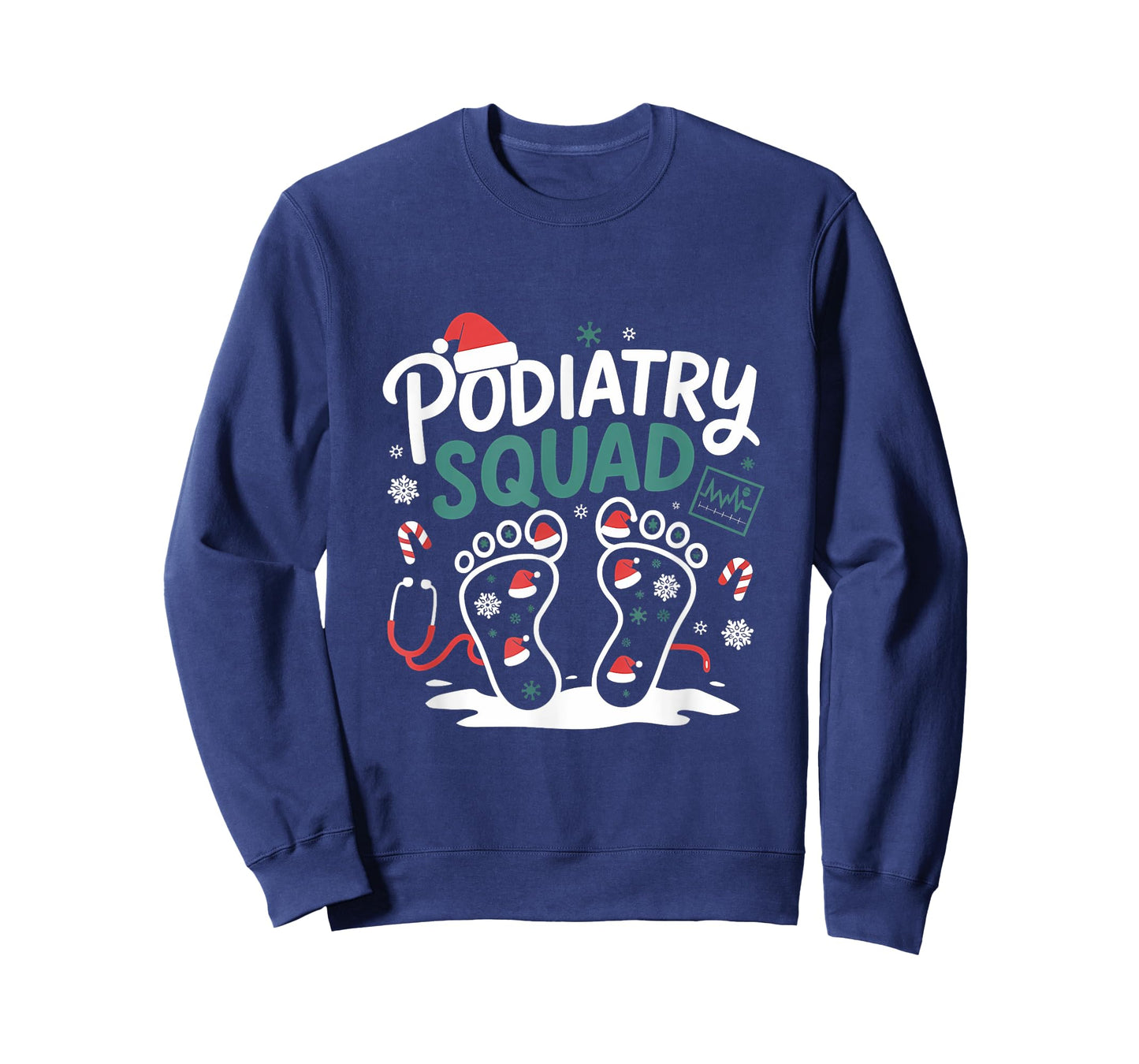 Christmas Podiatry Squad Footprint Funny Podiatrist T-Shirt