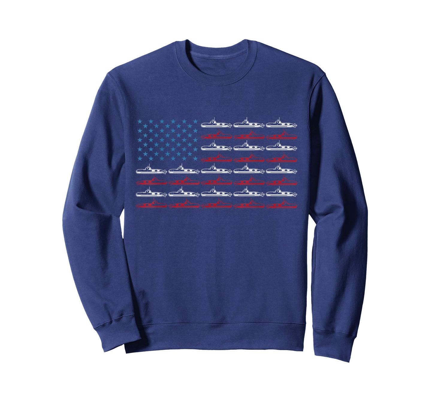 Vintage Submarine American Flag 4th of July T-Shirt