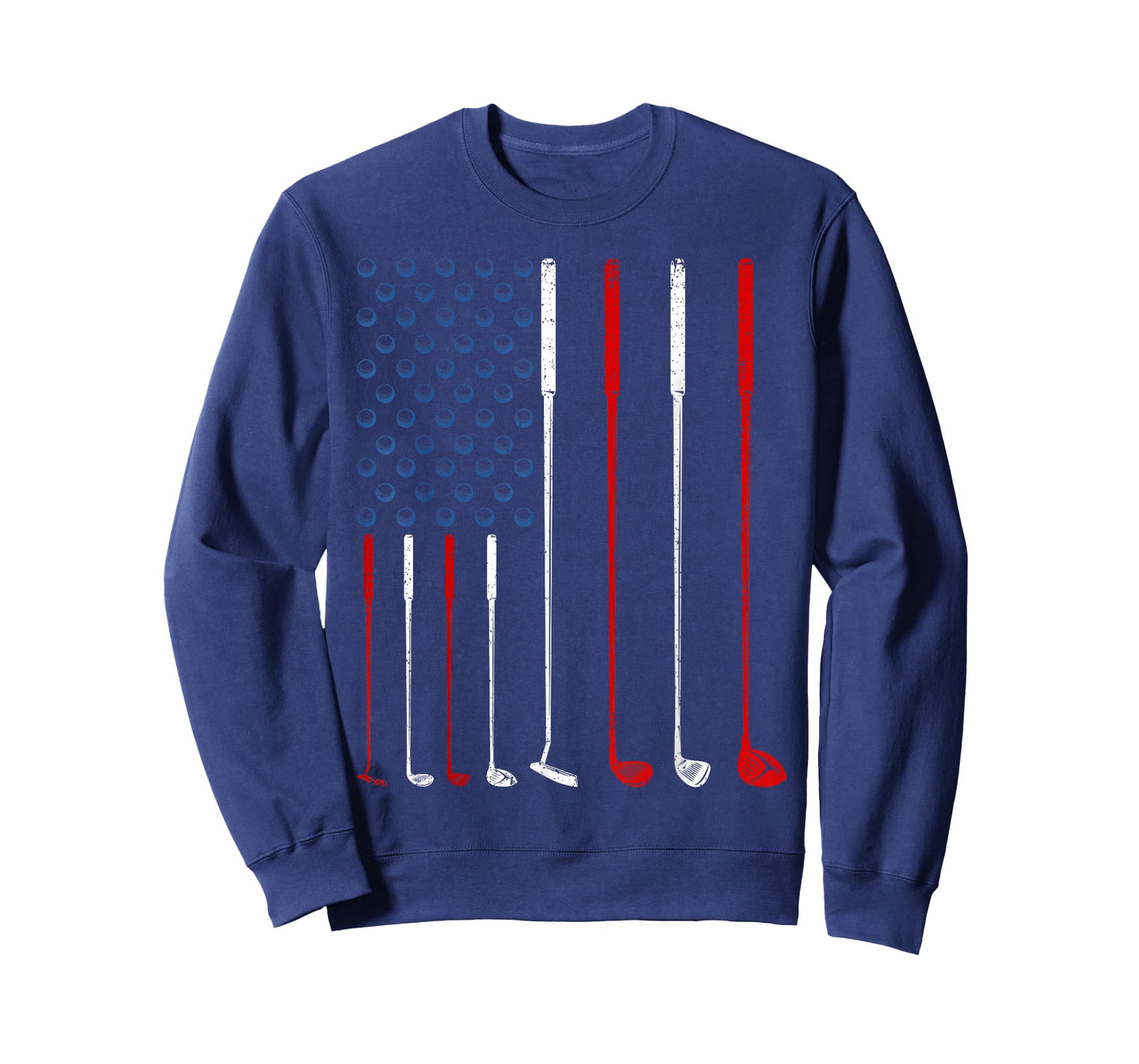 Golf Clubs American Flag T-Shirt