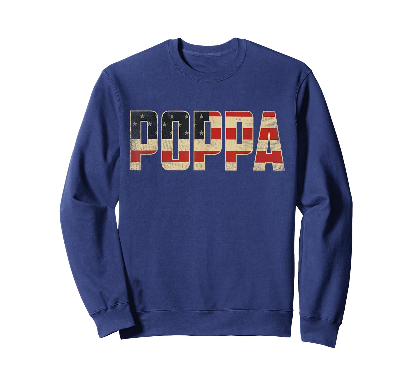Poppa Bold Patriotic American Flag Father’s Day Poppa T-Shirt