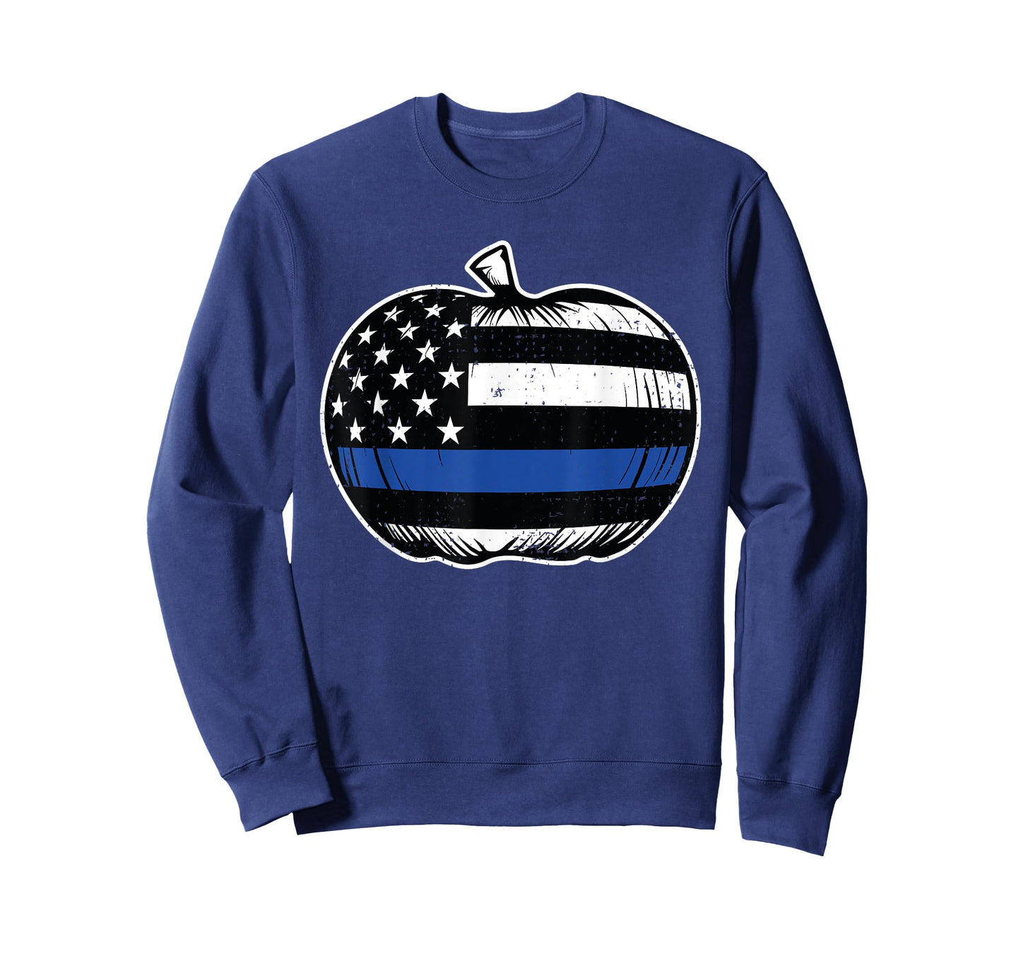Thin Blue Line Pumpkin Shirt Police Officer Halloween Tee T-Shirt