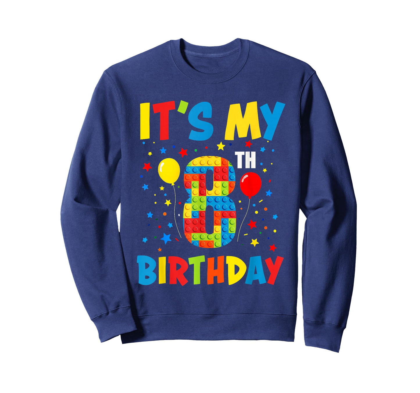 It’s My 8th Birthday 8 Year Old Building Blocks Kids Boys T-Shirt