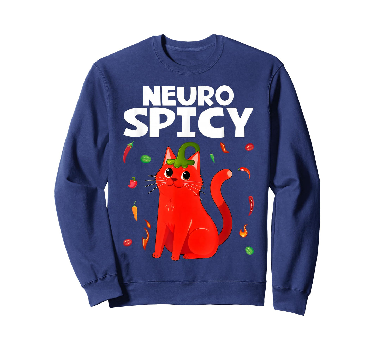 Neurospicy Funny Neurodivergent ADHD ASD Autism Cat Lover T-Shirt