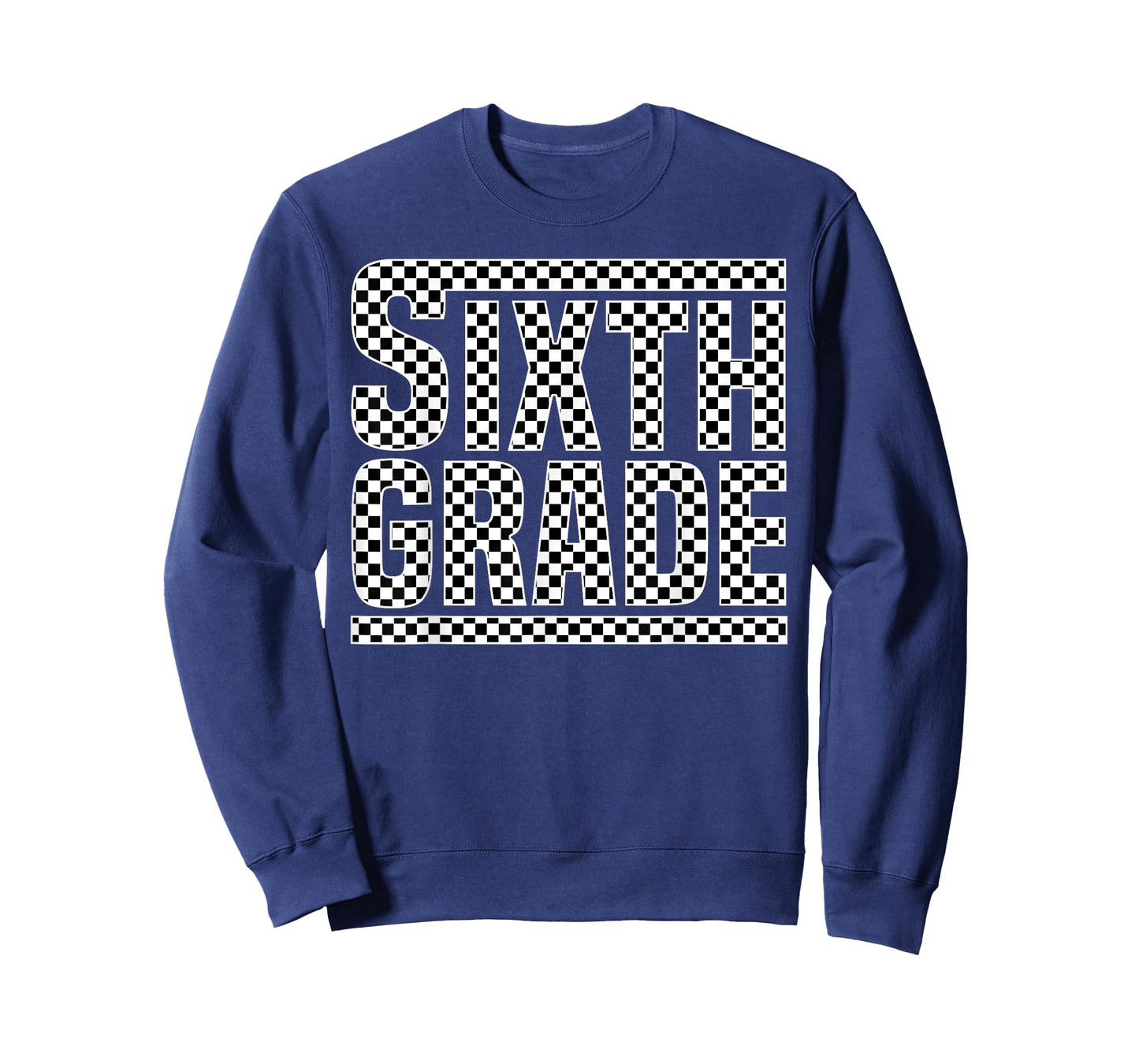Checkered Sixth Grade Back to School Boys Girls Kid Teacher T-Shirt