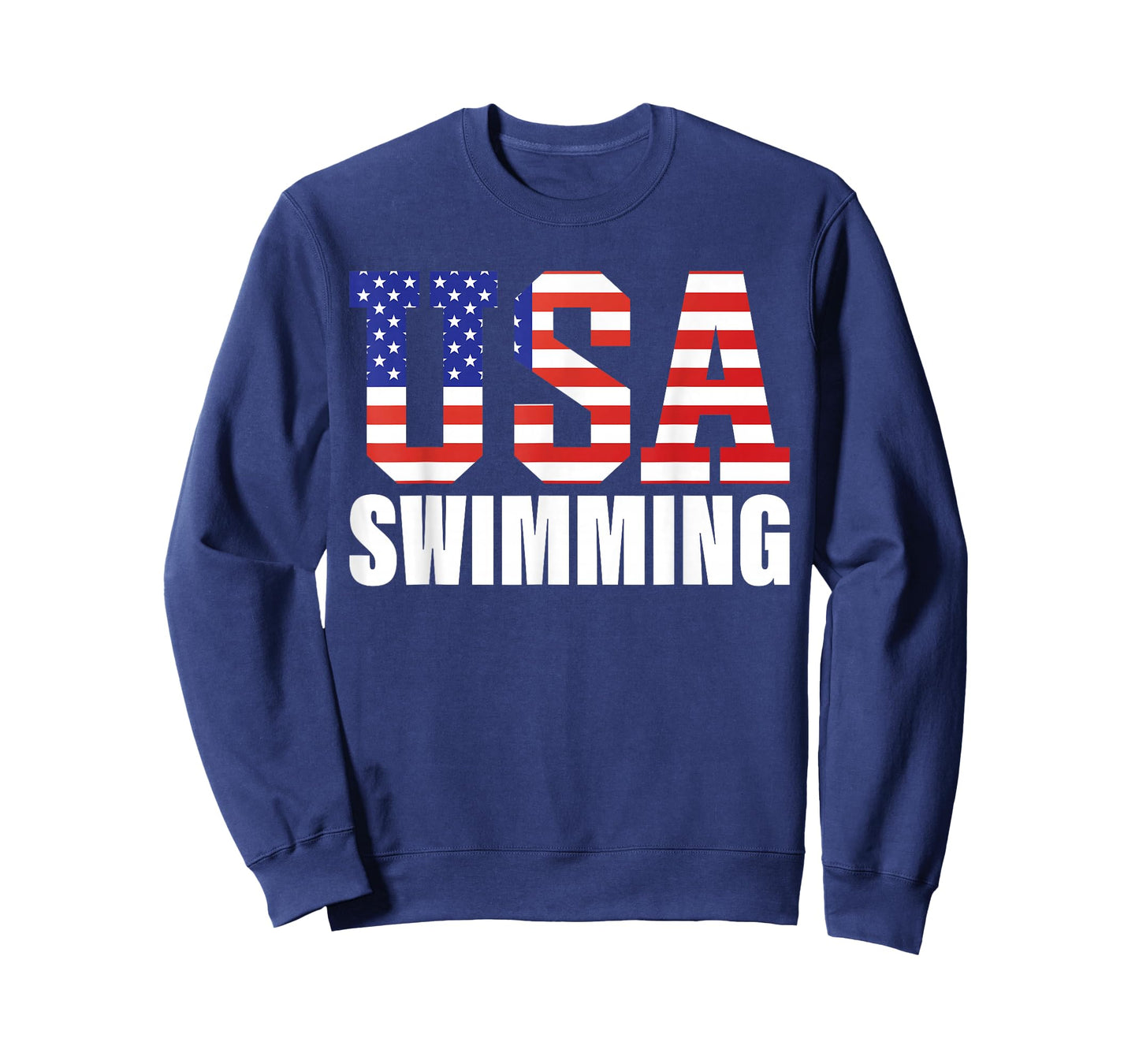 Swimming - USA America Flag & Swimmer - Swimming T-Shirt