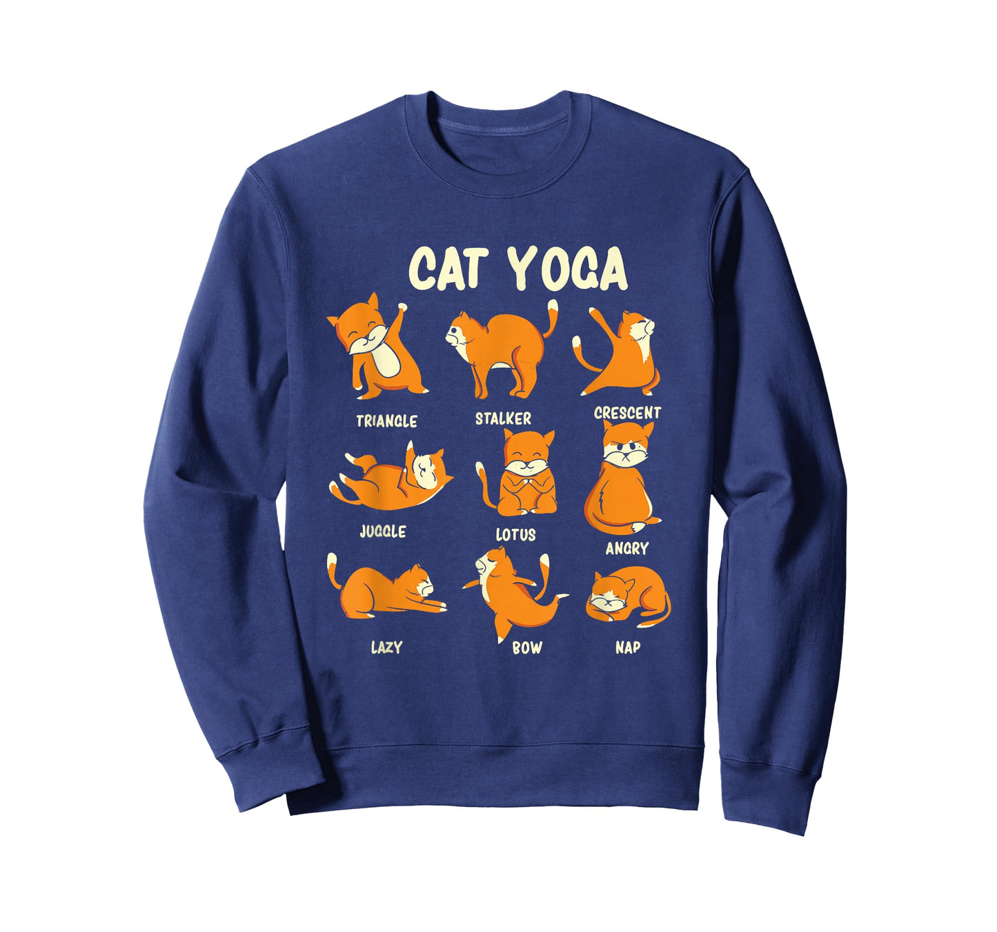 Funny Cat Yoga Poses Kitten Meditation T-Shirt