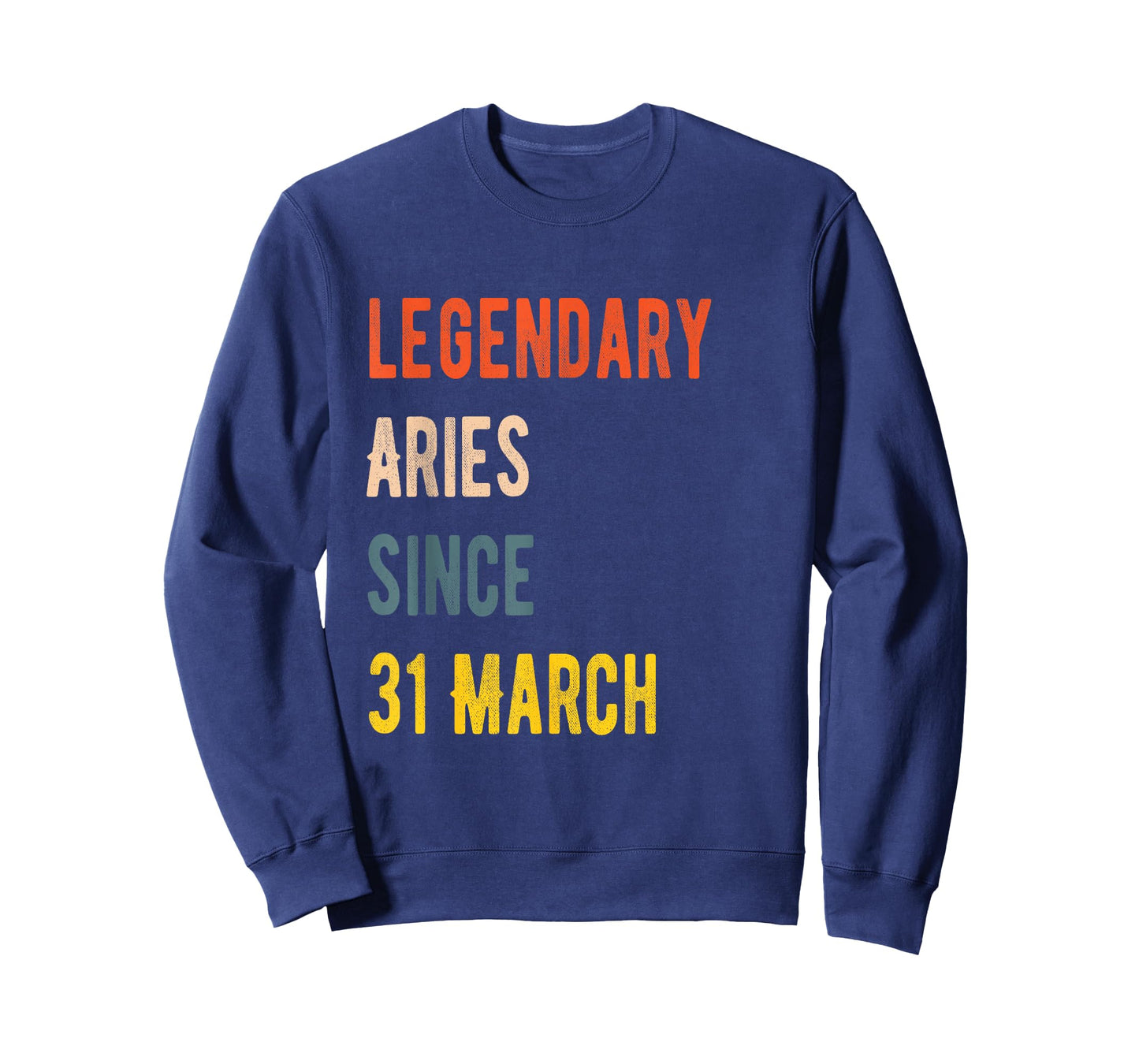 Aries Legend Since 31 March Birthday Gift Vintage 80s T-Shirt