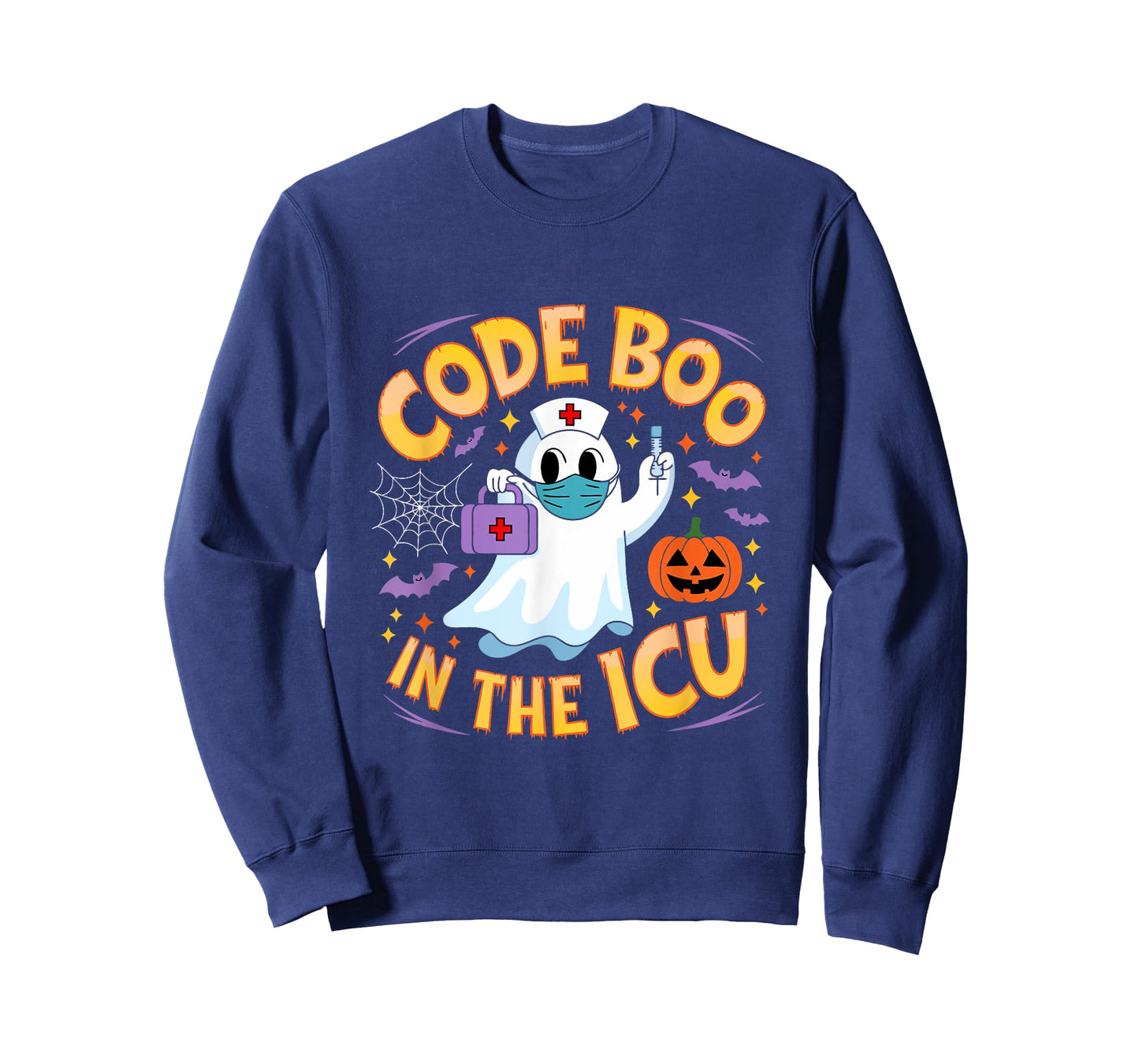 Code Boo in the ICU Ghost Nurse Halloween Design for Medical T-Shirt